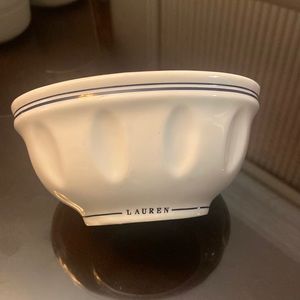 White and Blue Dinnerware Bowl